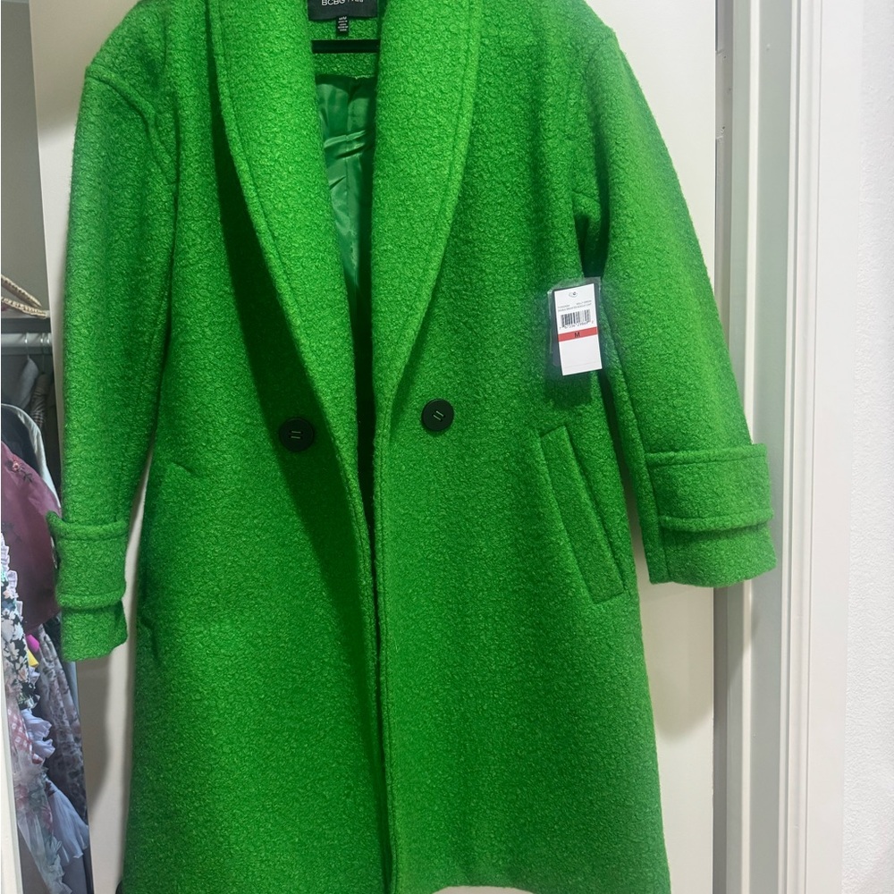 BCBG Bright Green Kids Pea Coat
